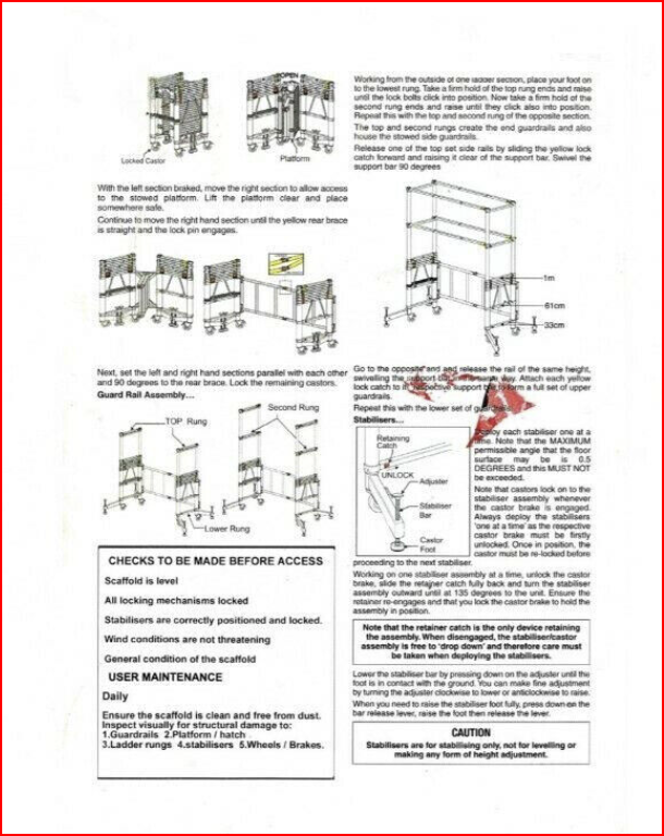 Telescopic Scaffold Aluminum Ladder Portable,Need of every Tradesman