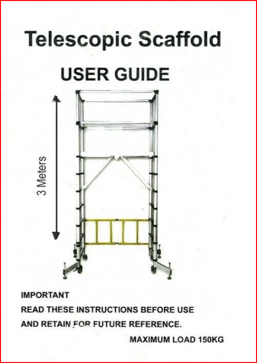 Telescopic Scaffold Aluminum Ladder Portable,Need of every Tradesman