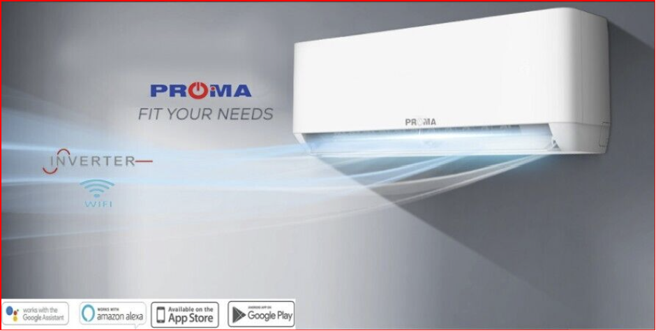 PROMA 2.6 KW Split System Rev Cycle Air Con. INVERTER, WIFI,,High Efficiency